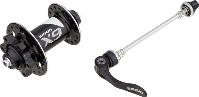 SRAM X9 Disc 6-bolt front hub - black/front wheel only/32/5 mm Quick Release