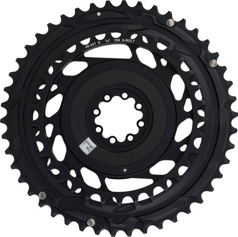 SRAM Road Red E1 2x12-speed Direct Mount Chainring Set - black-silver/46 