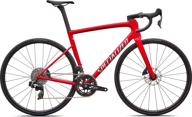 Specialized Vélo de Course en carbone Tarmac SL8 Comp AXS 28" - gloss red tint over silver dust silver dust/28"/XXS/47 mm/165,0 mm