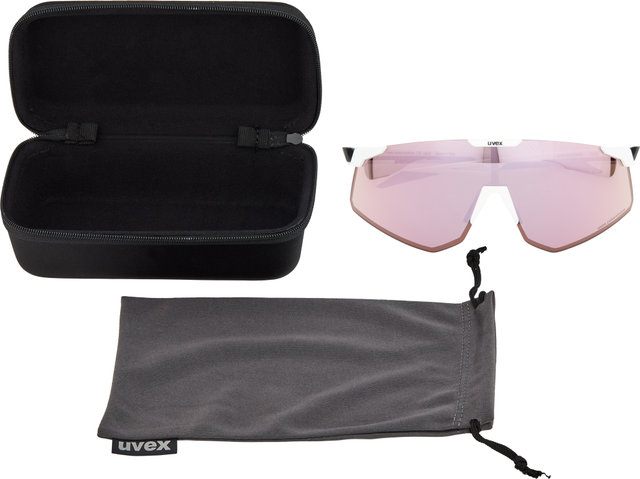 uvex pace perform CV Sportbrille - white matt/pushy pink