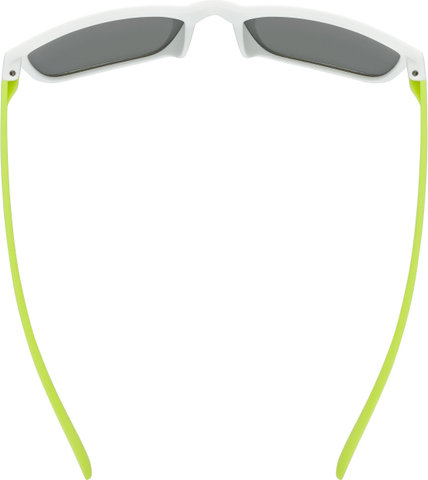 uvex rookie glasses - matte white-lime | mirror green