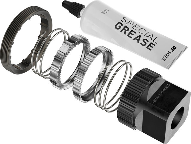 DT Swiss Anti Pedal Kickback Umrüstkit DEG DF für E-MTB mit Werkzeug - schwarz/Ratchet DEG 72/90