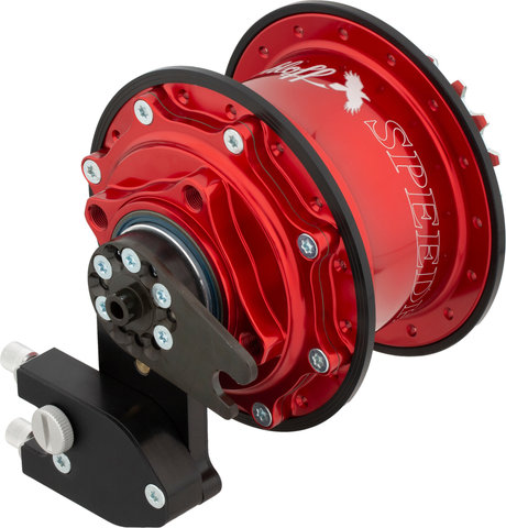 Rohloff Speedhub 500/14 CC cierre rápido 135 mm buje de cambio - rojo-anodizado/Typ 7, 32 agujeros