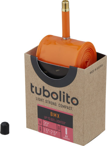 tubolito Tubo-BMX Schlauch 20" Modell 2021 - orange/37-406 bis 64-406/SV/20 x 1,5-2,5 AV 40 mm/40 mm