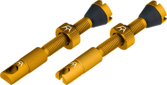 Peaty's Holeshot Fast Flow tubeless valves - gold | Presta Valve (SV) | 42 mm