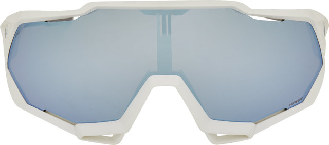 100% Speedtrap Hiper Sportbrille - matte white/hiper blue multilayer mirror
