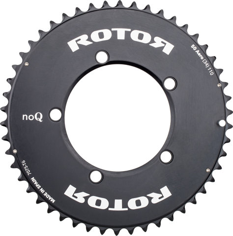 Rotor Road Aero Chainring, 5-arm, noQ, 110 mm BCD - black | 50 