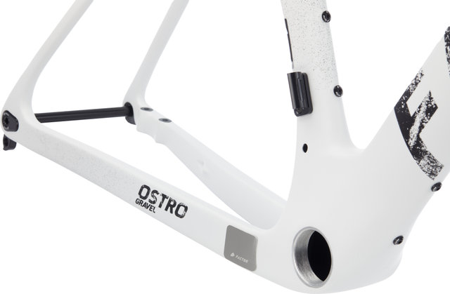 Factor OSTRO Gravel V.A.M. Disc T47a Shimano Kit de cuadro de carbono - white grunge/54 cm, 100 mm x 38 cm, SB 0 mm
