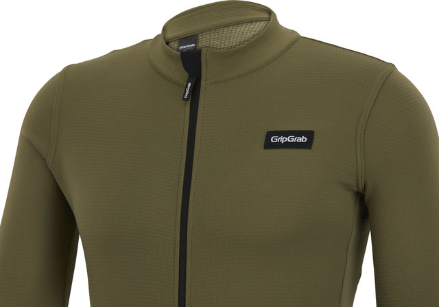 GripGrab EXPLR Merinotech Thermal Long Sleeve Jersey - olive green/M