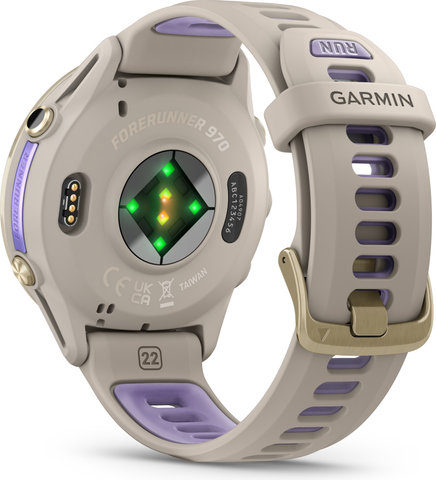 Garmin Forerunner 970 Smartwatch - gray-softgold-gray-transparent