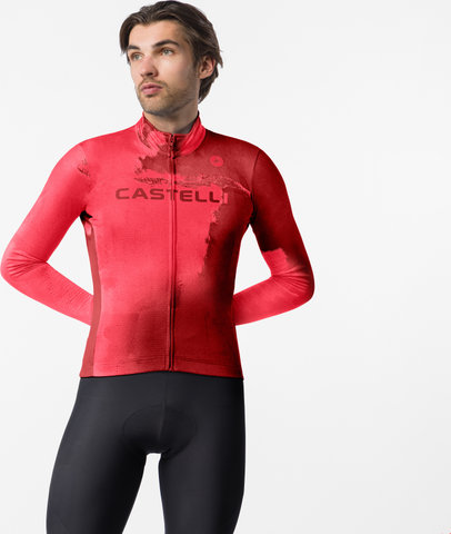 Castelli Nebula Thermal L/S Jersey - garnet hibiscus | S