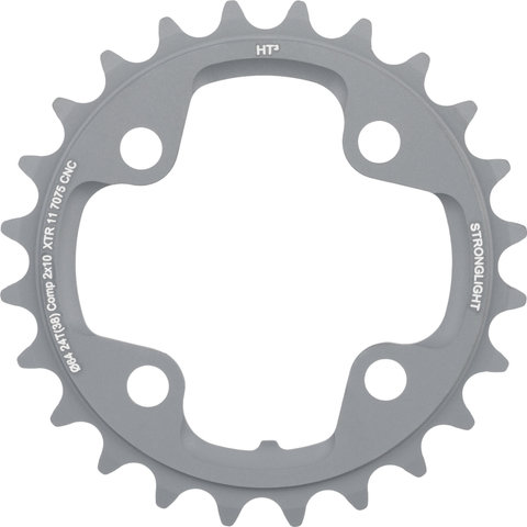 Stronglight Plateau HT3 Shimano XTR M980 10vit., 4 bras, BCD 104/64 mm - gris/24 dents