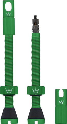 Peaty's Chris King Edition MK2 Tubeless Ventil 2er-Set - emerald/SV 60 mm
