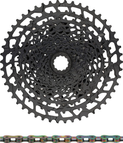 SRAM Kit d'Usure Cassette NX Eagle PG-1230 + Chaîne Eagle 12vit. - black - XX1 rainbow/126/11-50