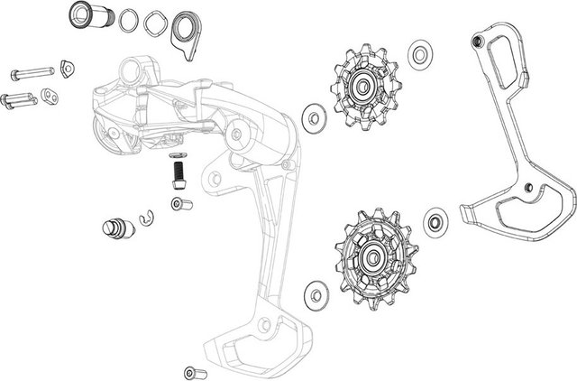 SRAM Schaltwerksabdeckung Kit für Eagle 70 T-Type - universal