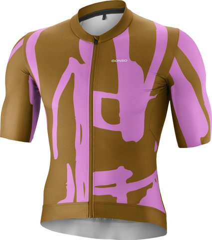 GONSO Road Print S/S Trikot - baked pretzel wisteria bl | M