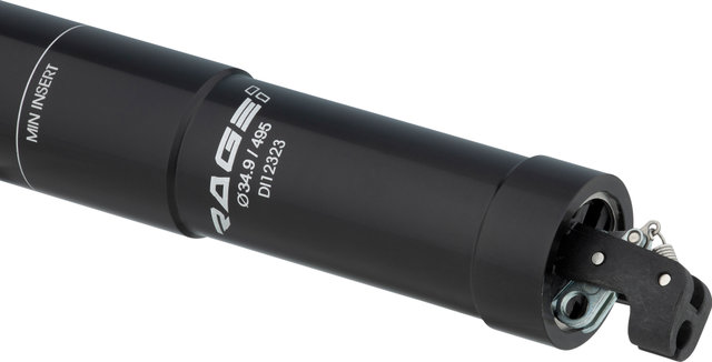 Kind Shock Tija de sillín RAGE-i 170 mm - black/34,9 mm / 495 mm / SB 0 mm / sin Remote