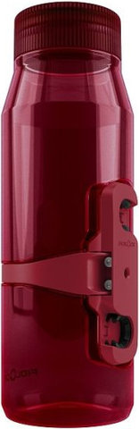 FIDLOCK TWIST Life Trinkflasche 700 ml mit Bike Base Haltesystem - transparent-rot | 700 ml