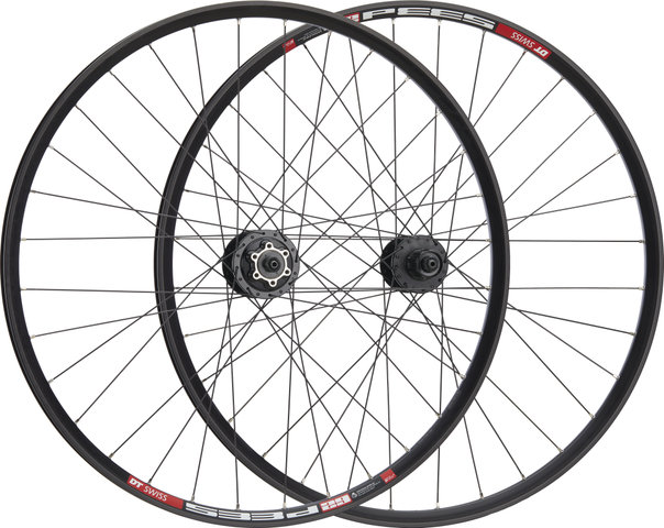 bc basic Mountain Alivio Disc 6-Loch DT Swiss 533D 29" Laufradsatz - schwarz | 29" Satz (VR 9x100 Dynamo + HR 10x135) Shimano