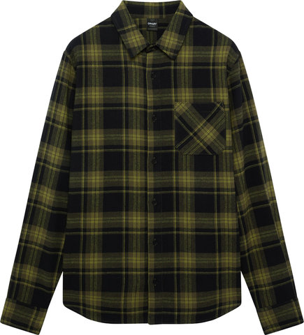 Oakley Podium Plaid Flannel Shirt - deep olive black cac check | L