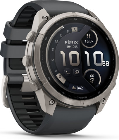 Garmin fēnix 9 Pro – inReach AMOLED Titan 51 mm Multisport-Smartwatch - graphit-schwarz