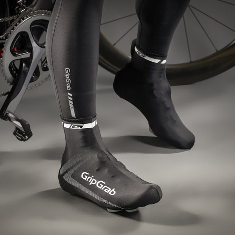 GripGrab RaceAero Lightweight Lycra Shoe Covers - black/37 - 46