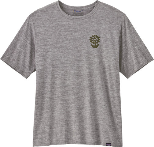 Patagonia Capilene Cool Daily Graphic Lands T-Shirt - hike-a-bike-feather grey/M
