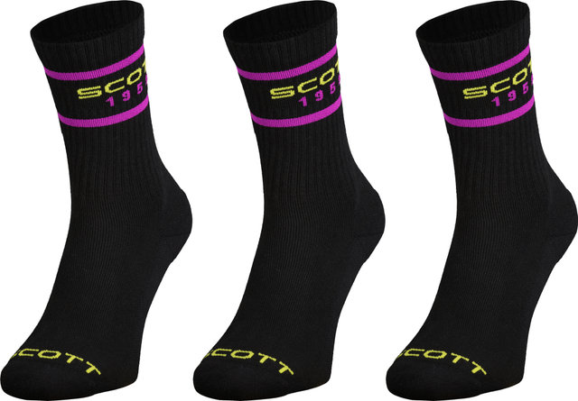 Scott Retro Casual Crew Socken 3er-Pack - black/42 - 44