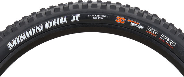 Maxxis Minion DHR II 3C MaxxGrip EXO WT TR 27,5" Faltreifen - schwarz/27.5 "/61 mm/61-584/2.4 "