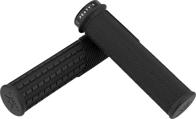Peaty's Monarch Grips Knurl Lock-On Handlebar Grips - black/thin