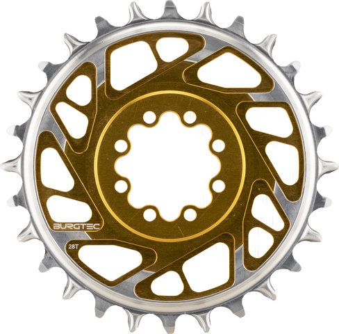 Burgtec plateau SRAM 8 trous thick-thin avec déport de 3 mm - bullion gold | 28 | 28 