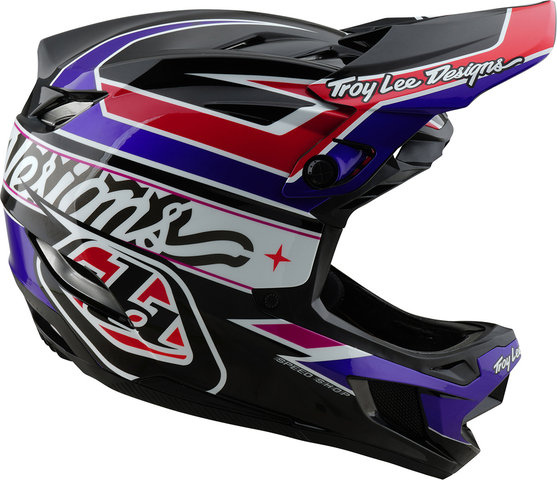 Troy Lee Designs D4 Polyacrylite Fullface Helm - linear black/57 - 58 cm
