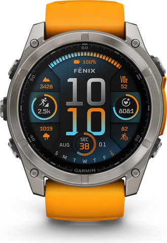 Garmin fenix 8 AMOLED Sapphire Titanium GPS 51 mm Multisport Smartwatch - graphit-titanium