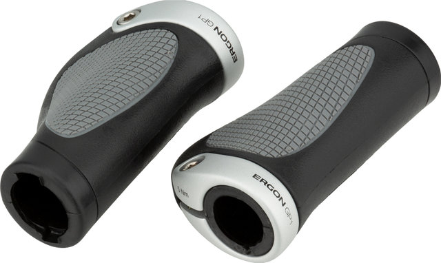 Ergon GP1 Gripshift Lenkergriffe für Drehgriffschalter beidseitig - schwarz-silber/S
