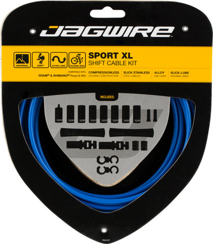 Jagwire Set de cables de cambios Sport XL - SID blue