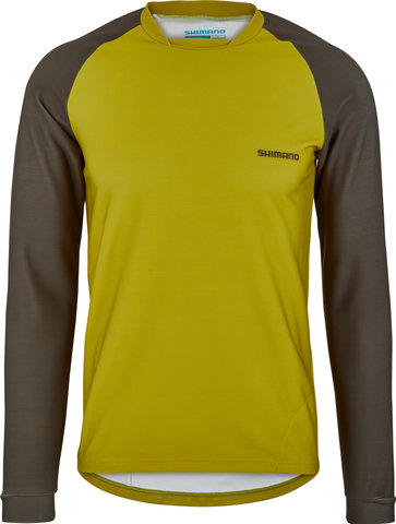 Shimano Myoko de Manga Larga Trikot Caliente - olive/S