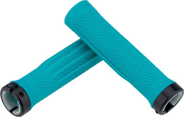 OneUp Components Lock-On Lenkergriffe - turquoise/136 mm