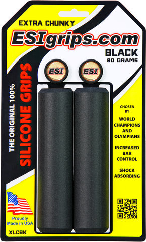 ESI Extra Chunky Silicone Handlebar Grips - black/130 mm