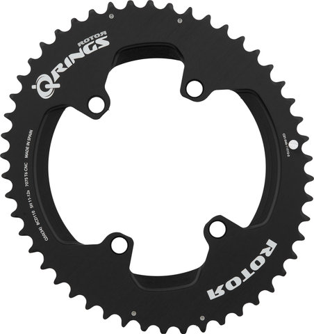 Rotor Road Chainring, 4-arm, Q-ring, 110 mm BCD 11-/12-speed - black/50 