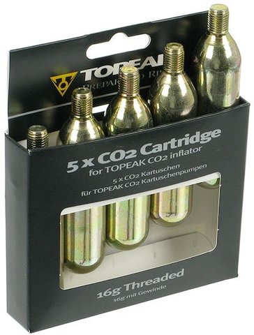 CO2 Replacement Cartridges with Thread - Set of 5 - universal/universal