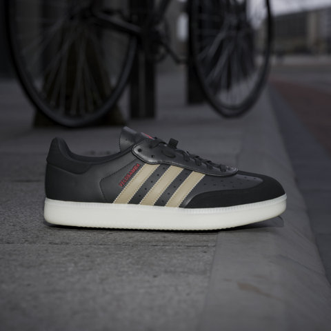 adidas Cycling Chaussures de cyclisme Velosamba Leather - core black-cyber metallic-pure ruby | 40