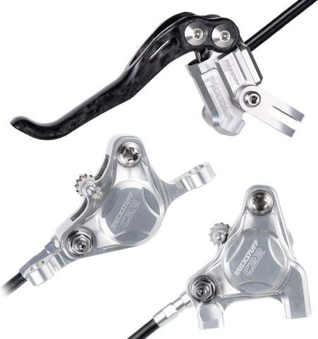 Trickstuff Piccola Carbon Front+Rear Disc Brake Set Flatmount - silver-silver/Set/left/right (side-specific)