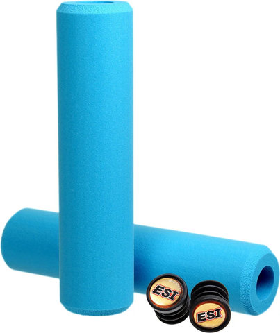 ESI Extra Chunky Silicone Handlebar Grips - aqua | 130 mm