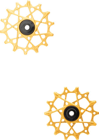 Garbaruk Juego de Roldanas 14 + 14 Dientes para Shimano 12 Velocidades MTB - gold