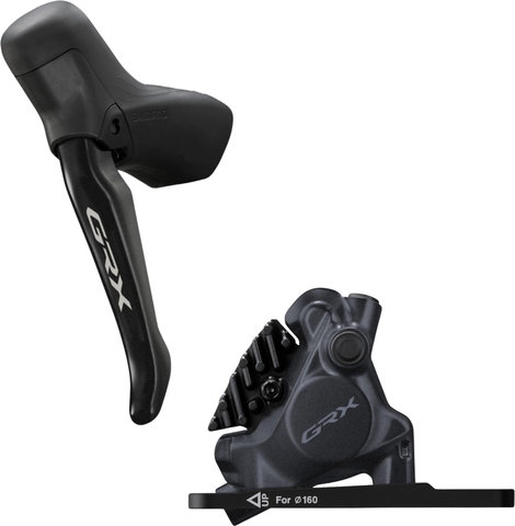 Shimano GRX Disc Brake ST-RX715 + BR-RX410 - black | 1-speed