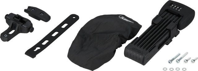 ABUS Bordo Combo 6000C Folding Lock w/ SH SF Saddle Bracket & Rain Cap - black/90 cm