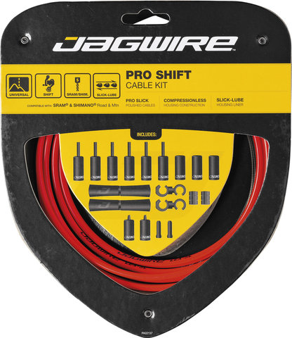 Jagwire Set de Câbles de Vitesses 2X Pro - red