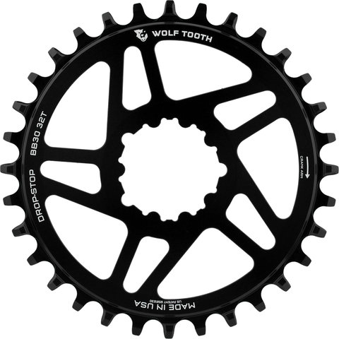 Wolf Tooth Components Direct Mount Kettenblatt für SRAM BB30 - black/32 Z