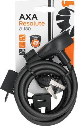 Axa Candado de cable Resolute 8-180 - negro | 180 cm