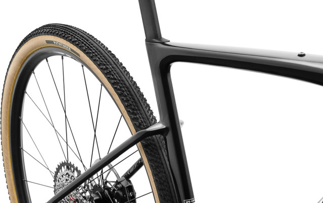 Specialized Vélo de gravel Crux 5 Comp carbone 28" - obsidian metallic-dune white | XL | 28" | 51 mm | 172,5 mm
